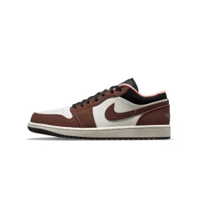 Air Jordan 1 Mens Low SE Shoe 'LT Chocolate/Crimson Bliss'