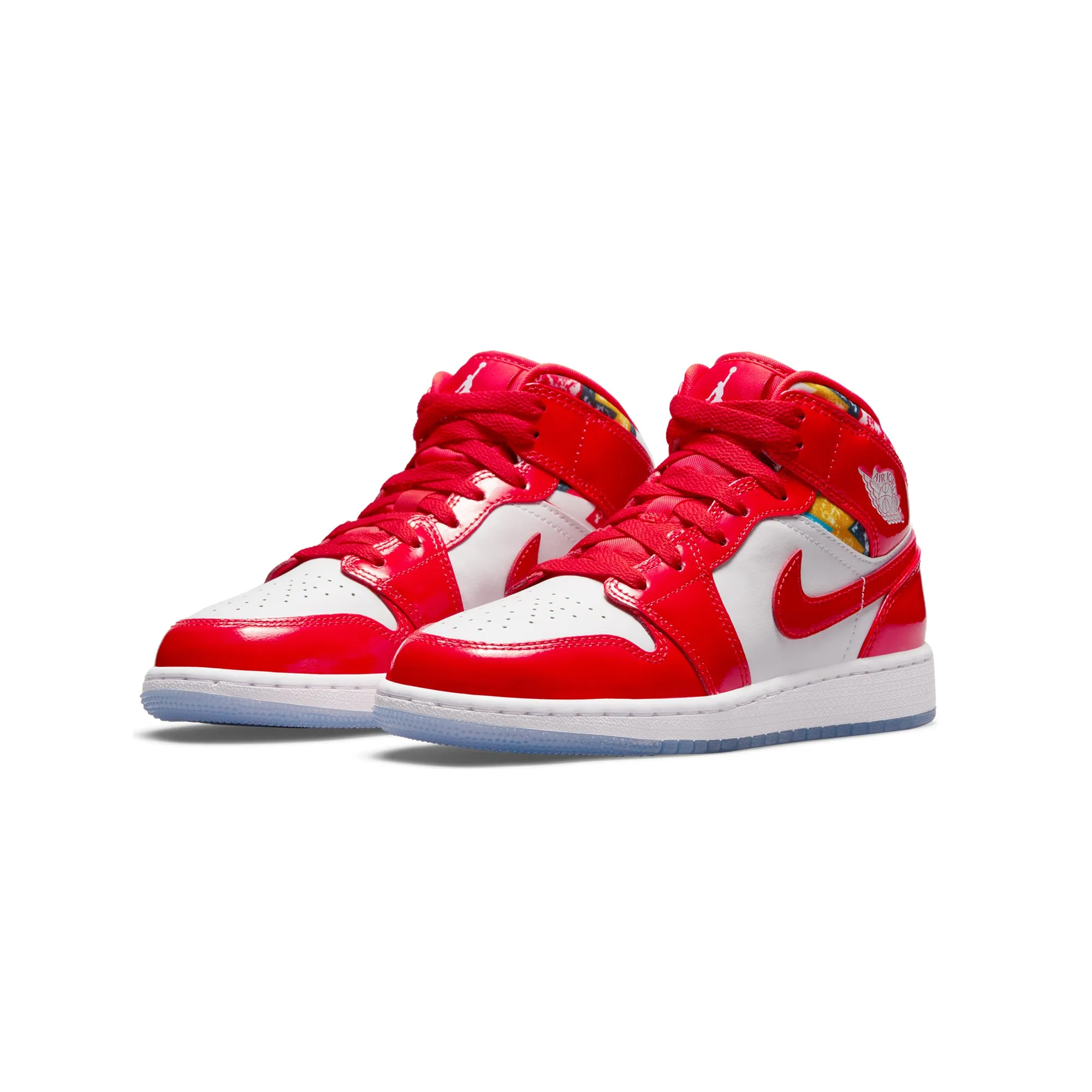 Air Jordan Kids 1 Mid SE GS Shoes 'Chile Red/White'