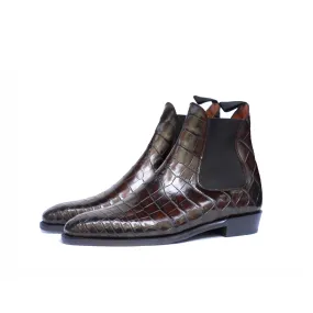 Alki Redux - MTO - Genuine Crocodile - Brown Patina - LPB Last - Single Leather Sole