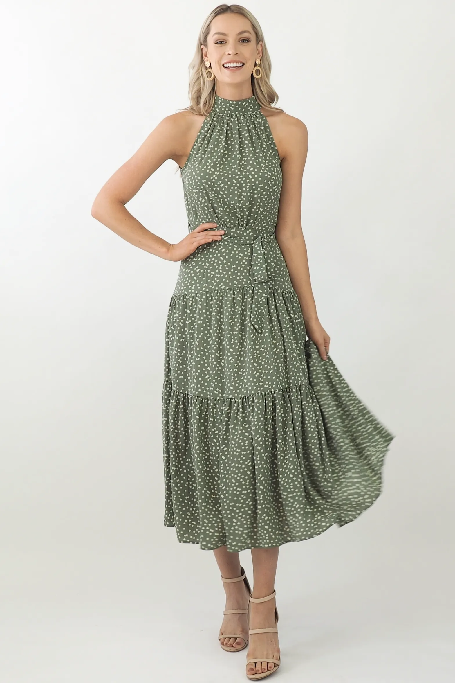 Amelia Maxi Dress- Dusty Green