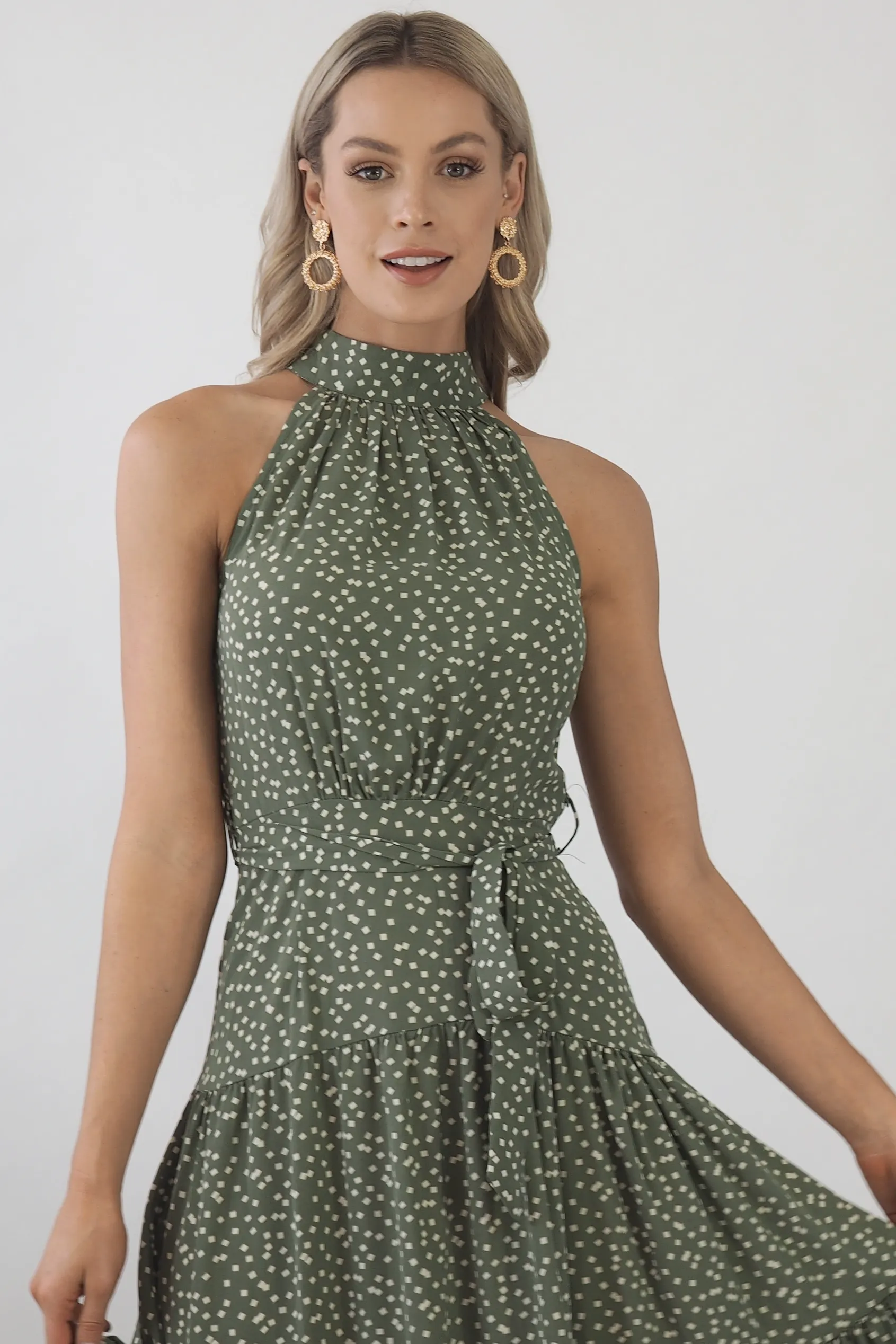 Amelia Maxi Dress- Dusty Green