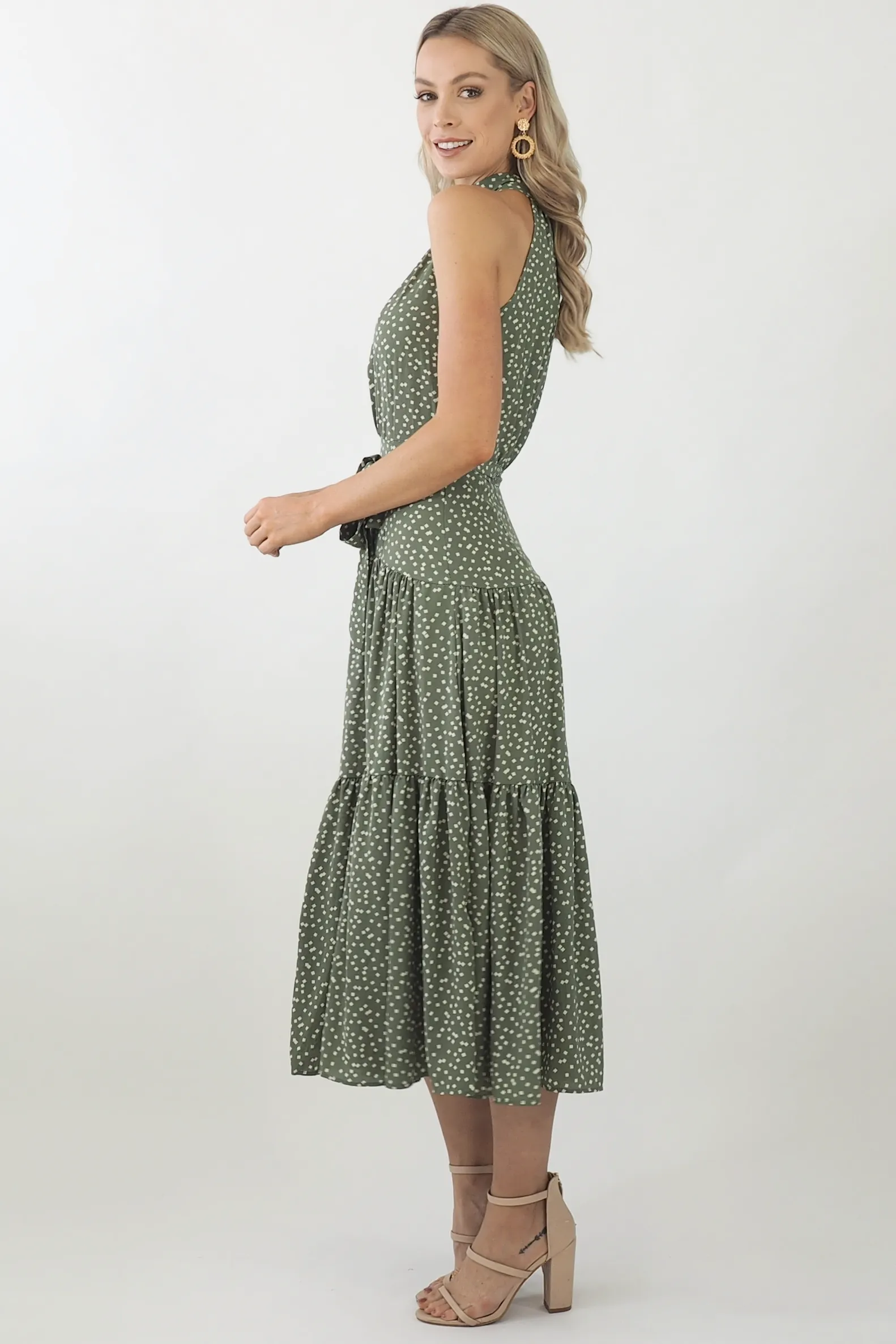 Amelia Maxi Dress- Dusty Green