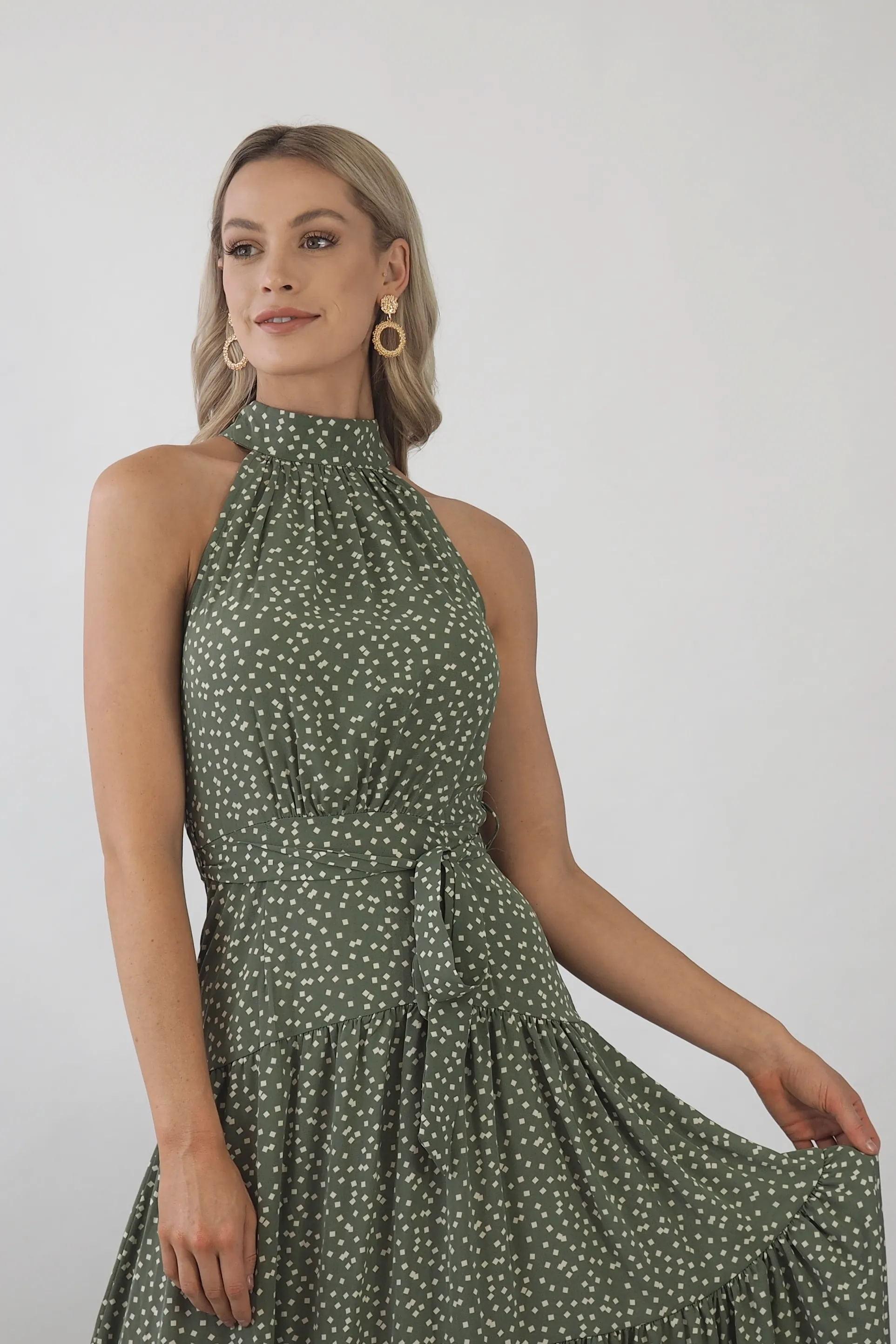 Amelia Maxi Dress- Dusty Green