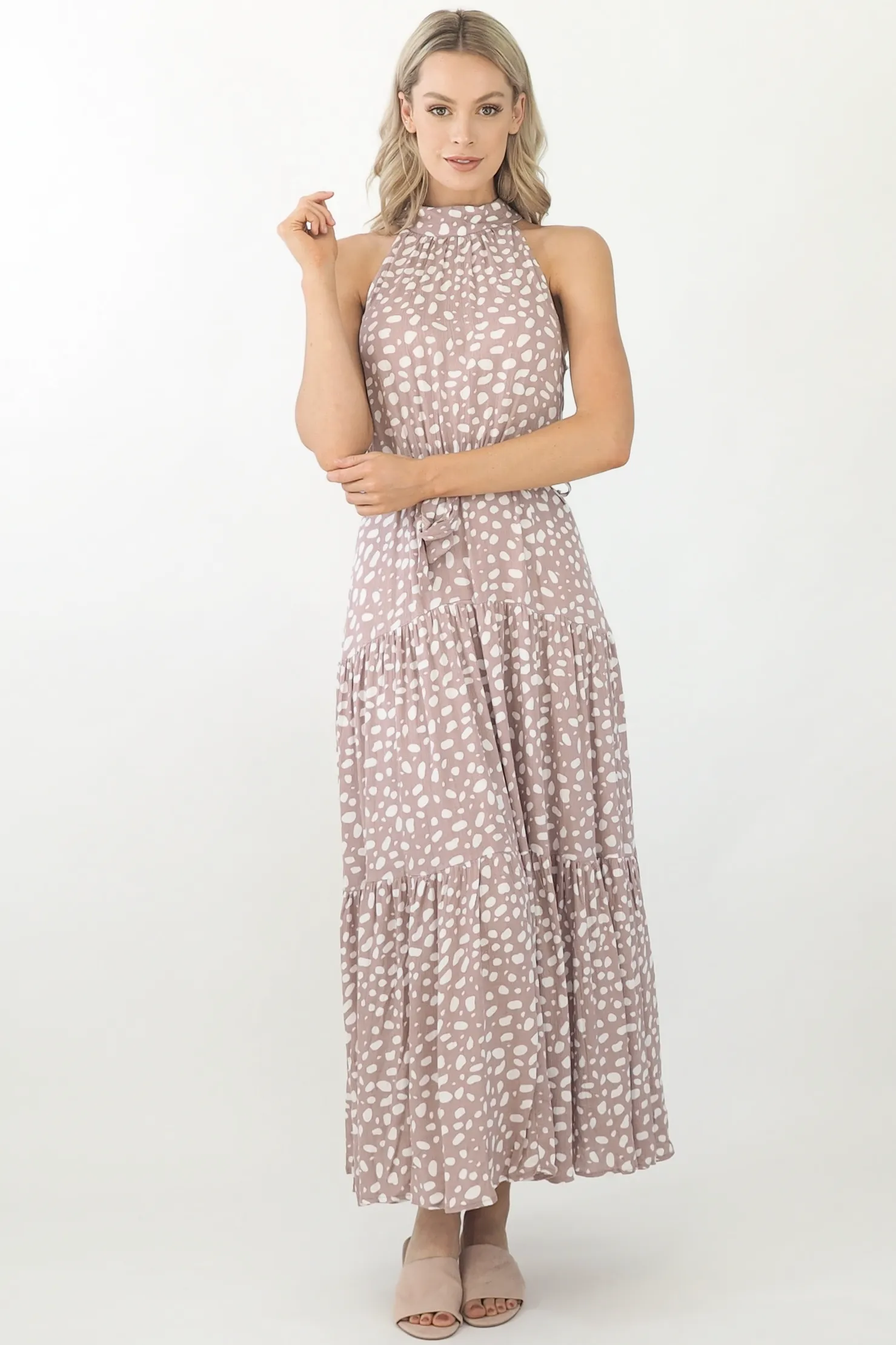 Amelia Maxi Dress- Dusty Pink