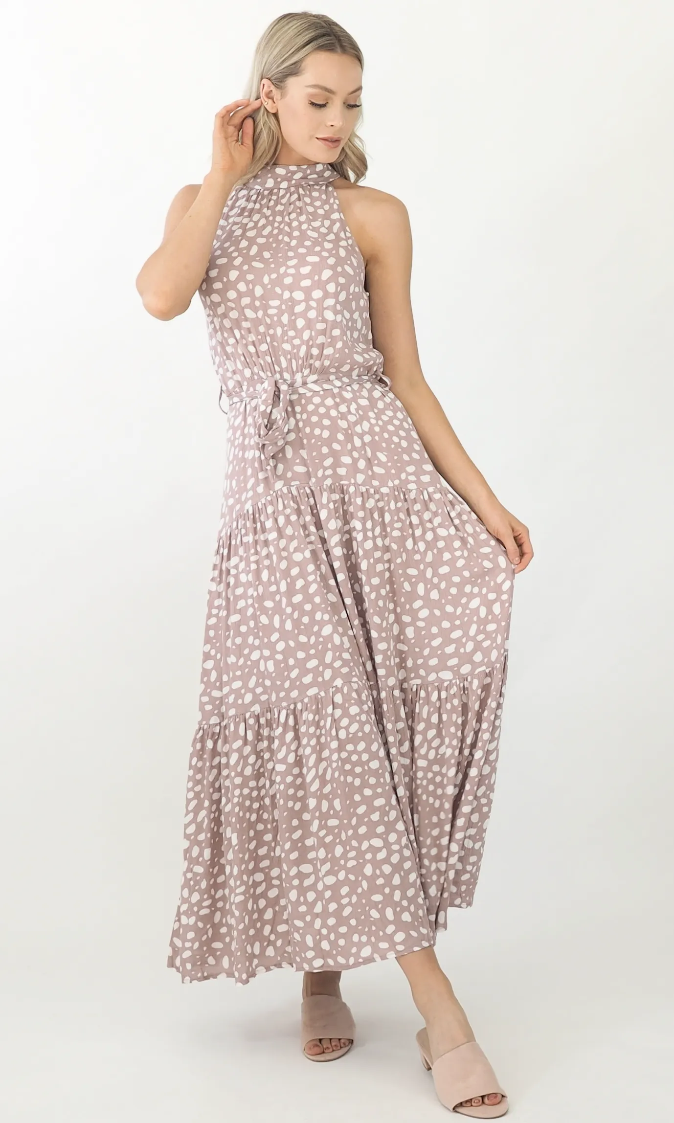 Amelia Maxi Dress- Dusty Pink