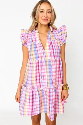 Buddy Love: Aubrey Ruffle Sleve Midi Dress in Gelato