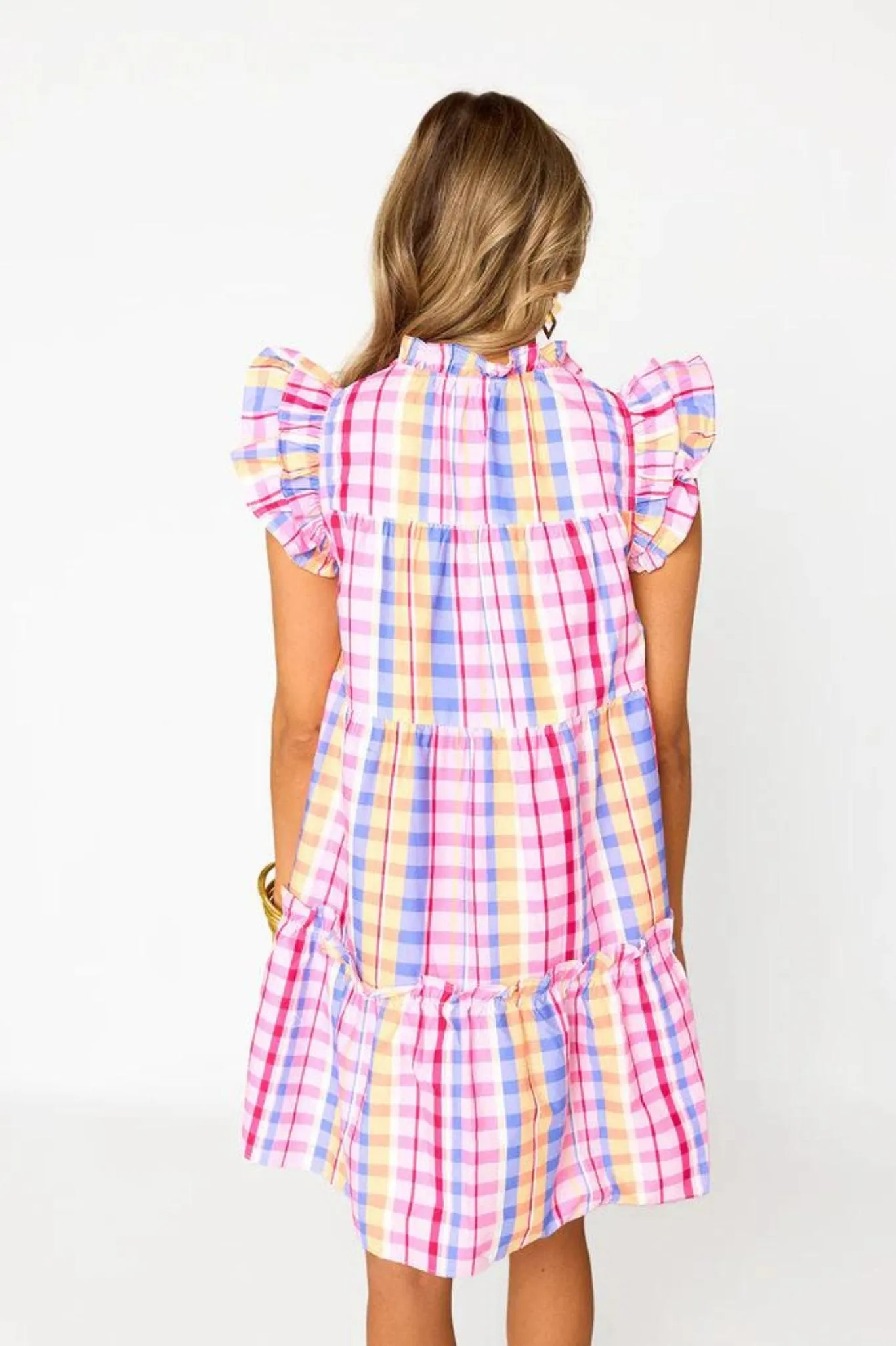 Buddy Love: Aubrey Ruffle Sleve Midi Dress in Gelato