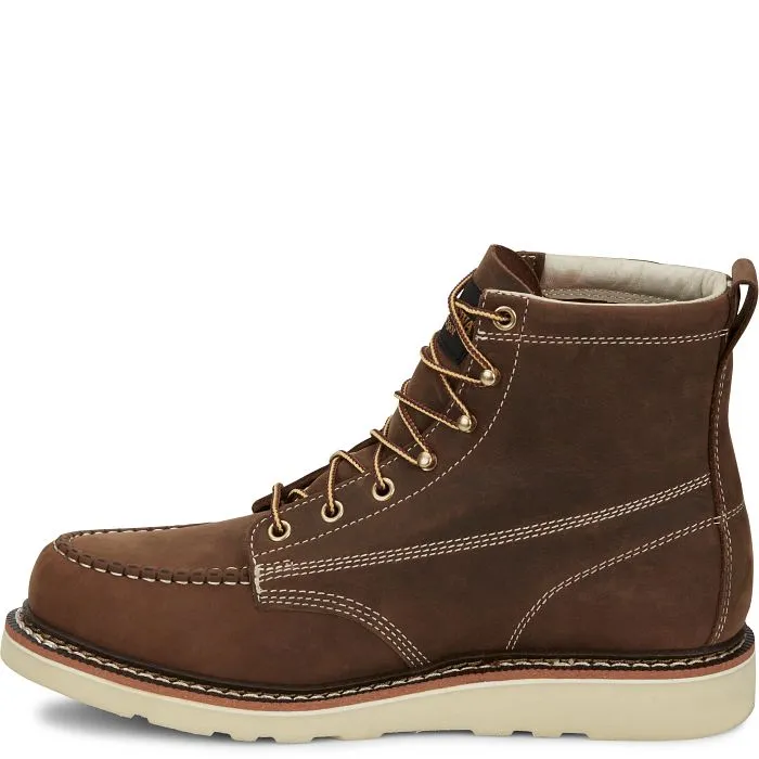 Chippewa Men's Edge Walker 6 Moc Toe Lace Up Work Boot -Brown- ED5322