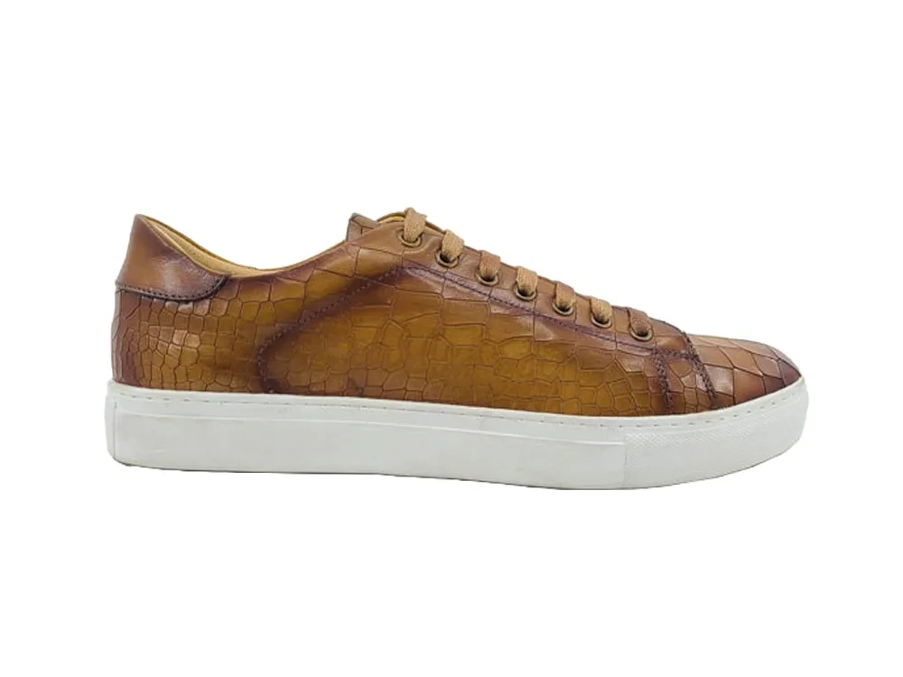 Embossed Leather Fashion Sneaker