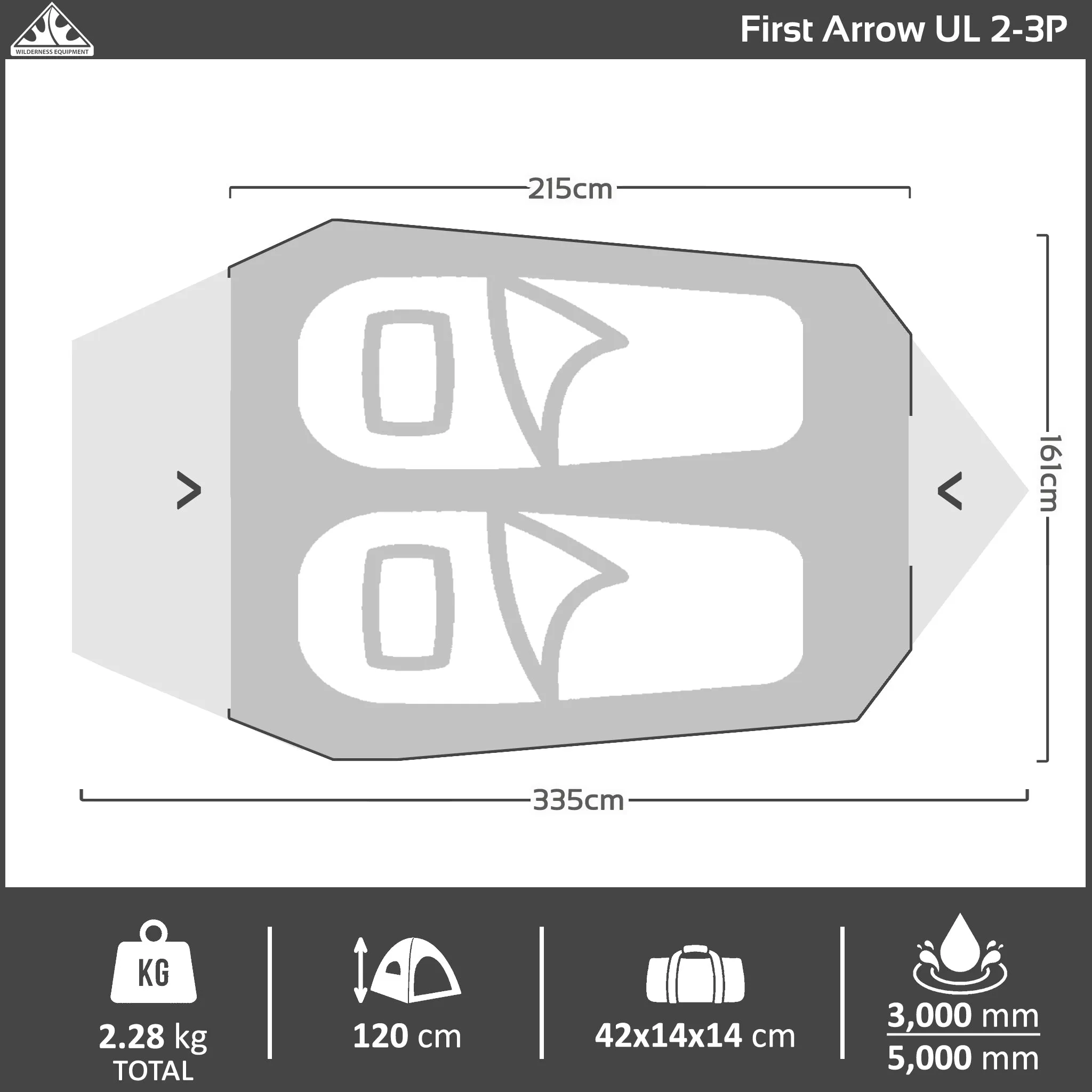 First Arrow UL 2-3 Person Hiking Tent