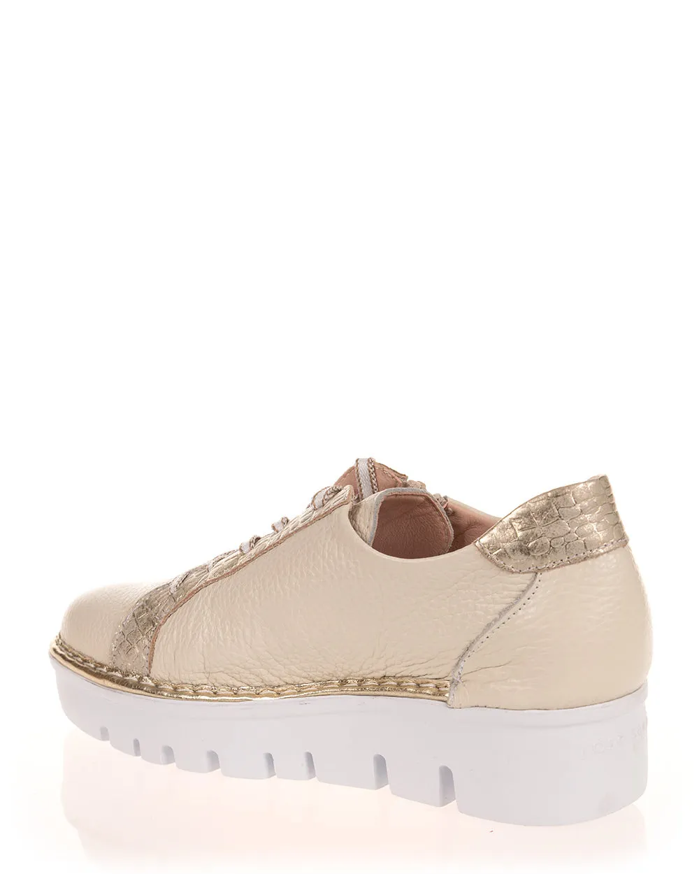 Jose Saenz 4420 -BG -T Heilo-Champange Leather Sneaker