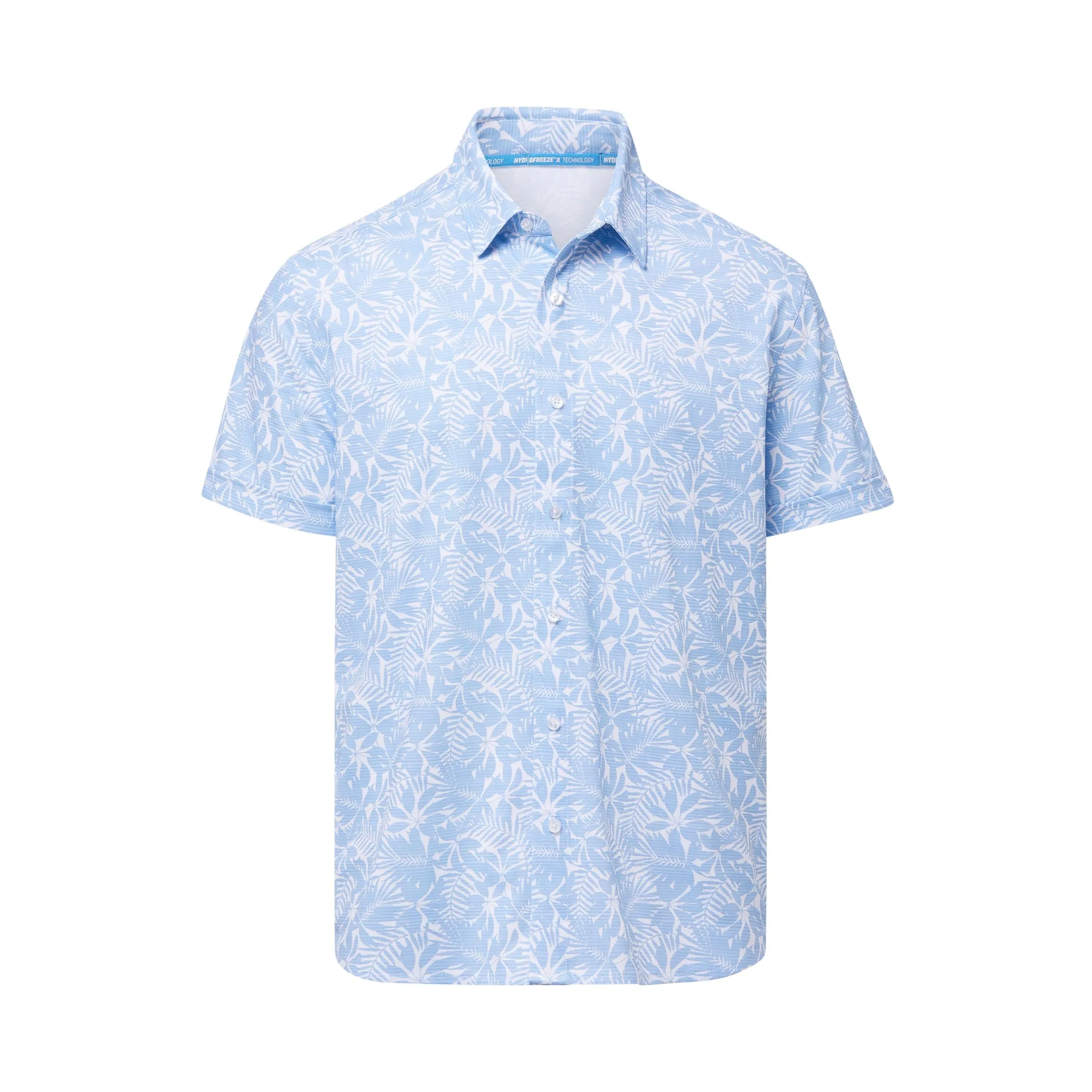 MagnaReady x Arctic Cooling Magnetic Front Polo Short Sleeves in Blue Palm