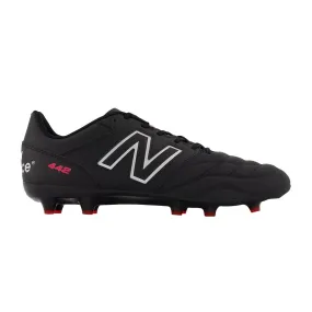 New Balance 442 V2 Team FG 2E Football Boots (Black/White/Red)