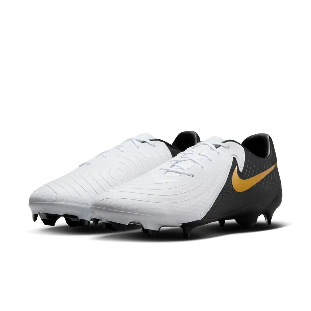 Nike Phantom GX 2 Academy FG Football Boots (White/Black/Metallic Gold)