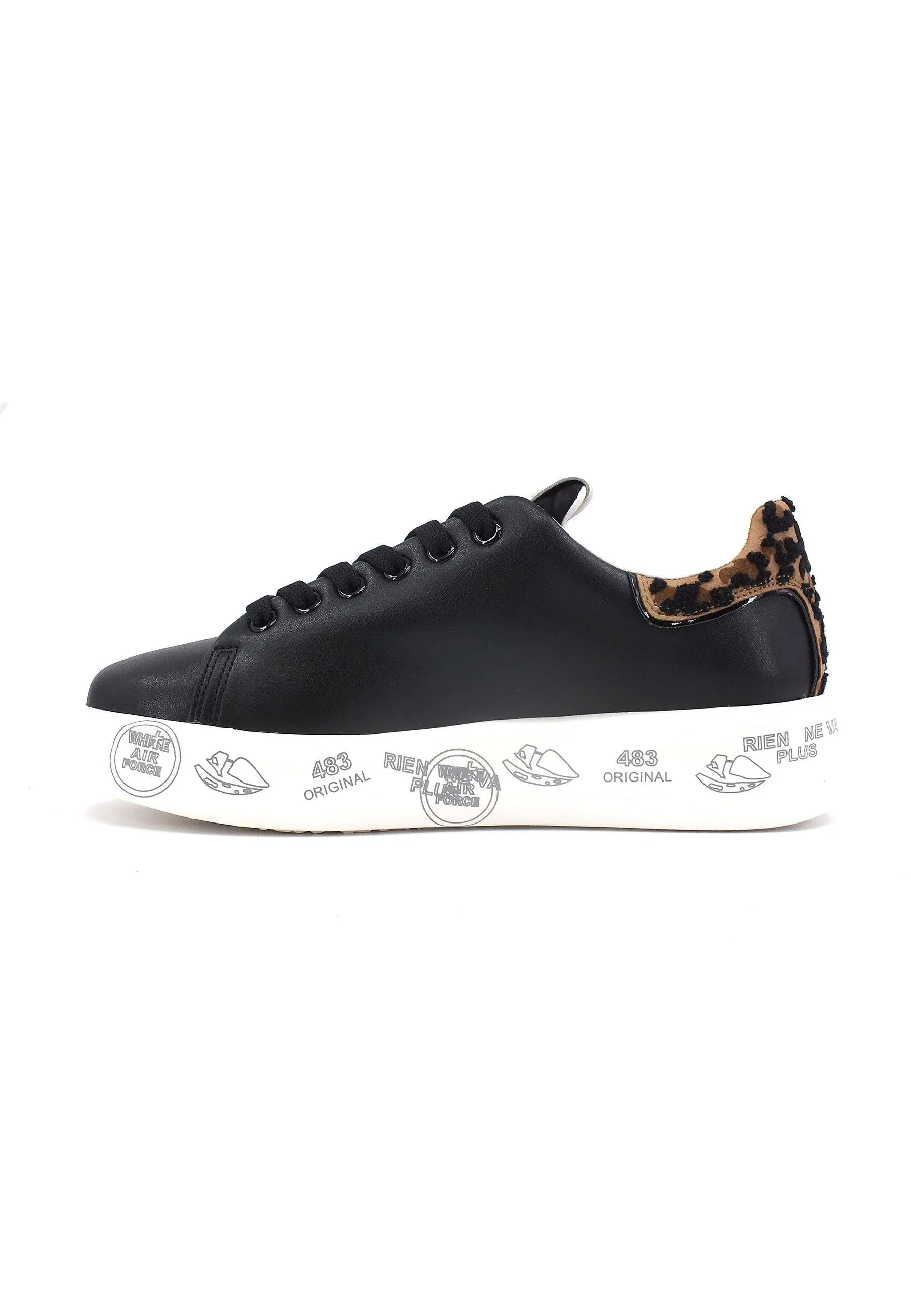 PREMIATA Sneaker Donna Black Leopard BELLE-6549