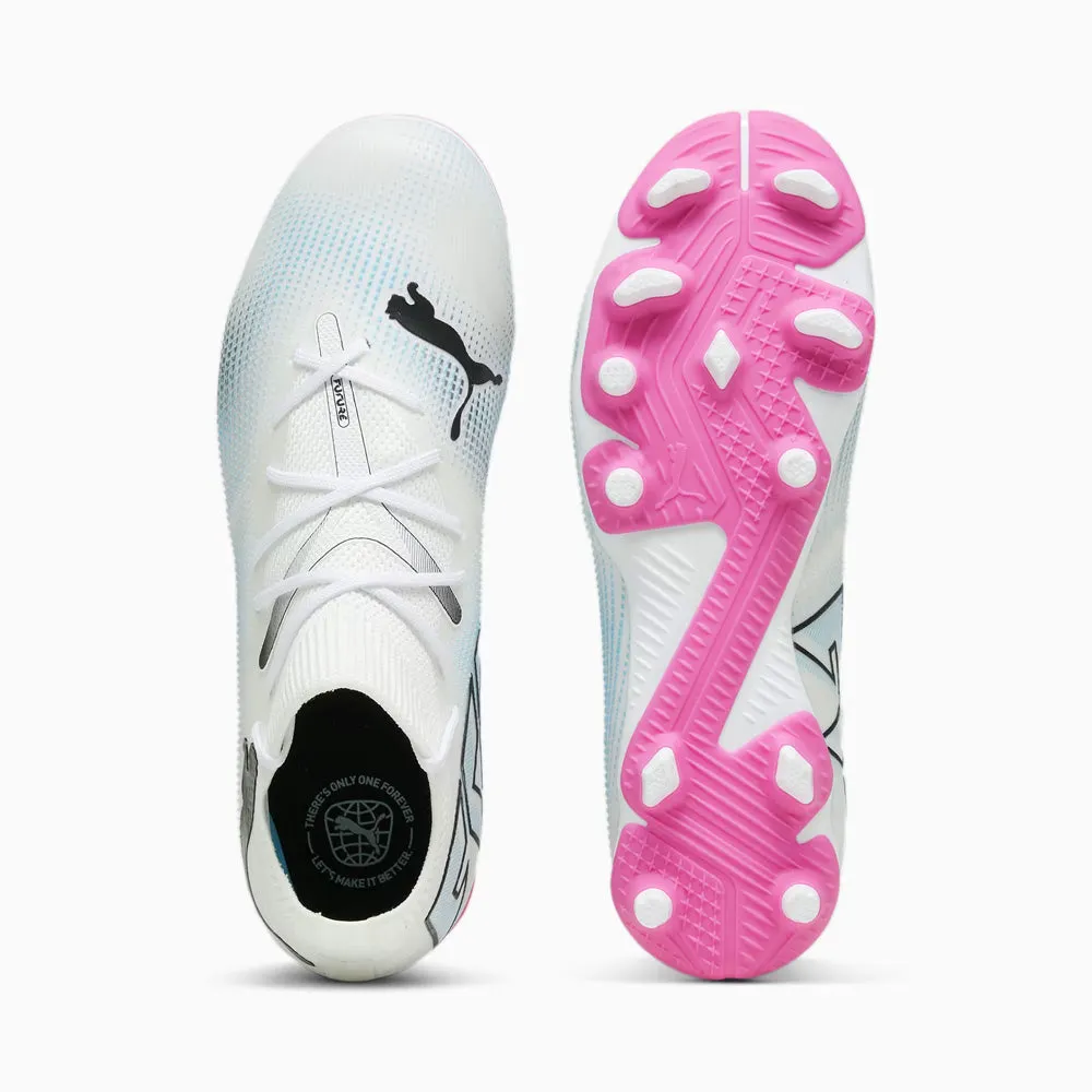 Puma Future 7 Match FG/AG Jnr Football Boots (White/Black/Poison Pink)