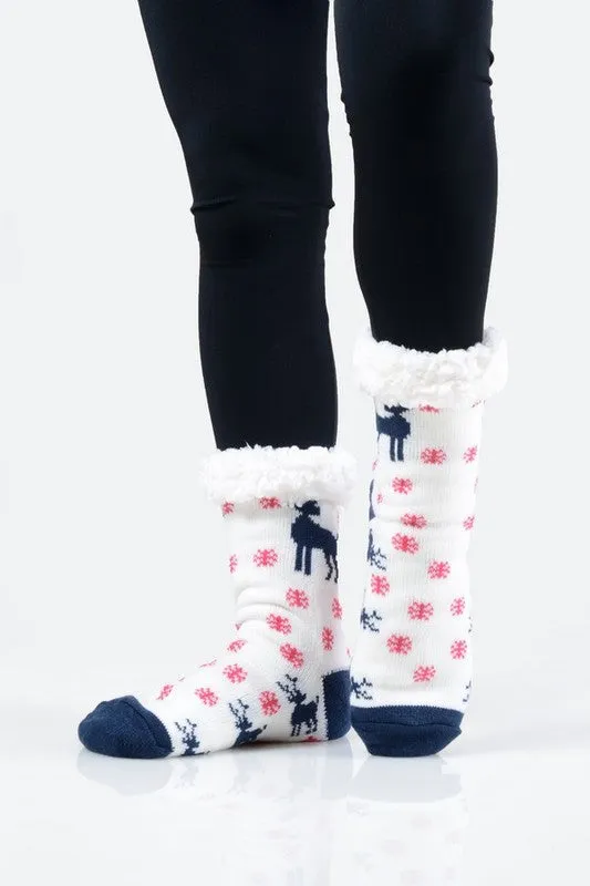 Sherpa Lined Slipper Socks (30 print options!)