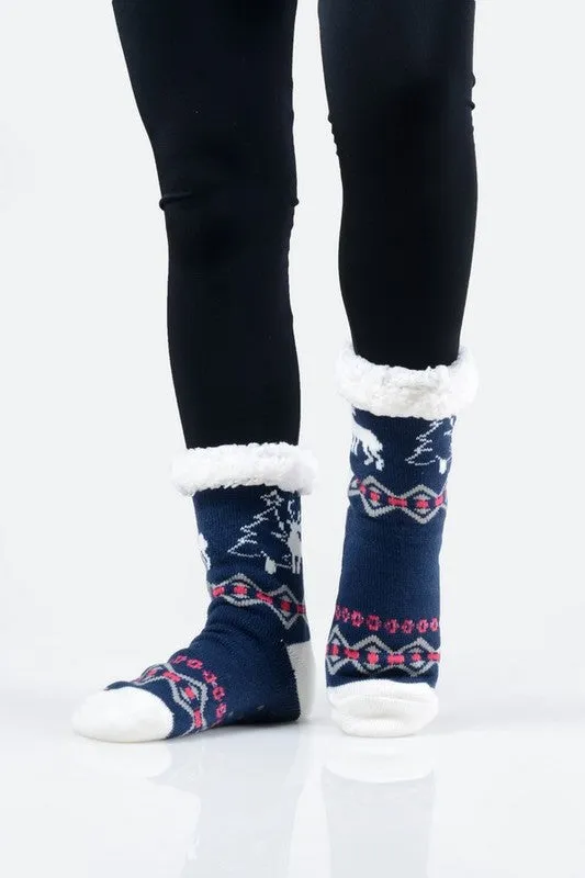 Sherpa Lined Slipper Socks (30 print options!)