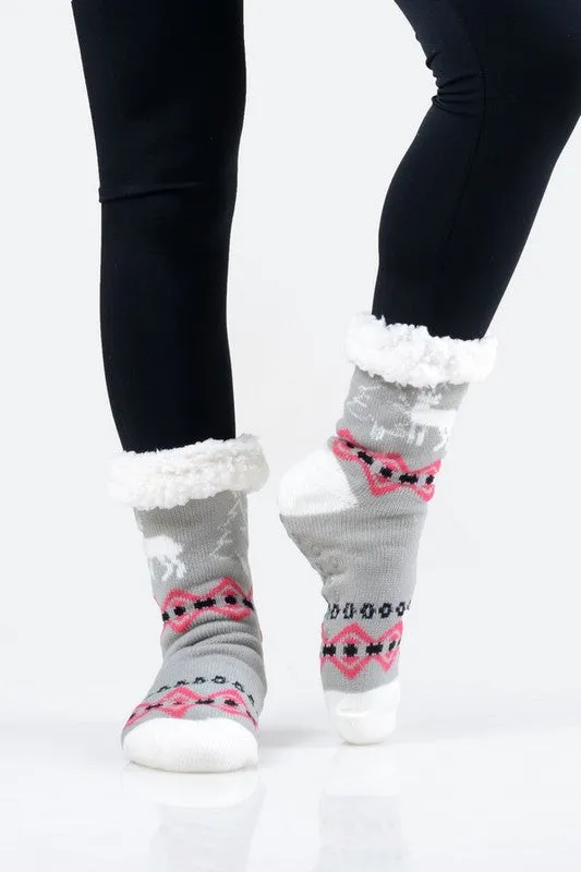 Sherpa Lined Slipper Socks (30 print options!)