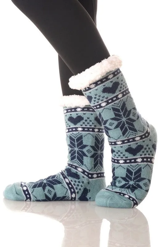 Sherpa Lined Slipper Socks (30 print options!)