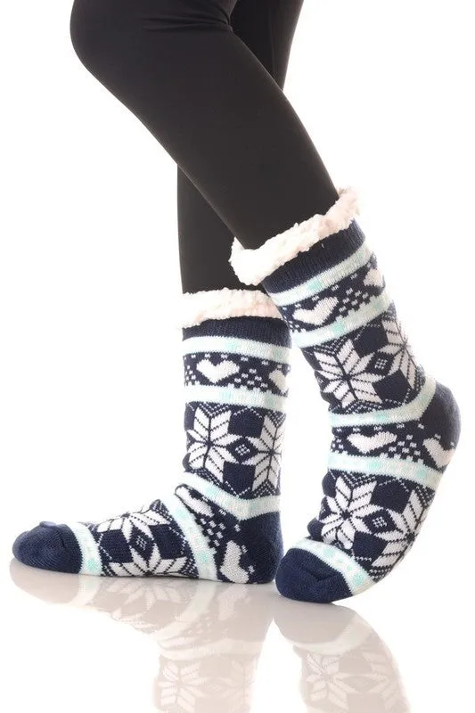 Sherpa Lined Slipper Socks (30 print options!)