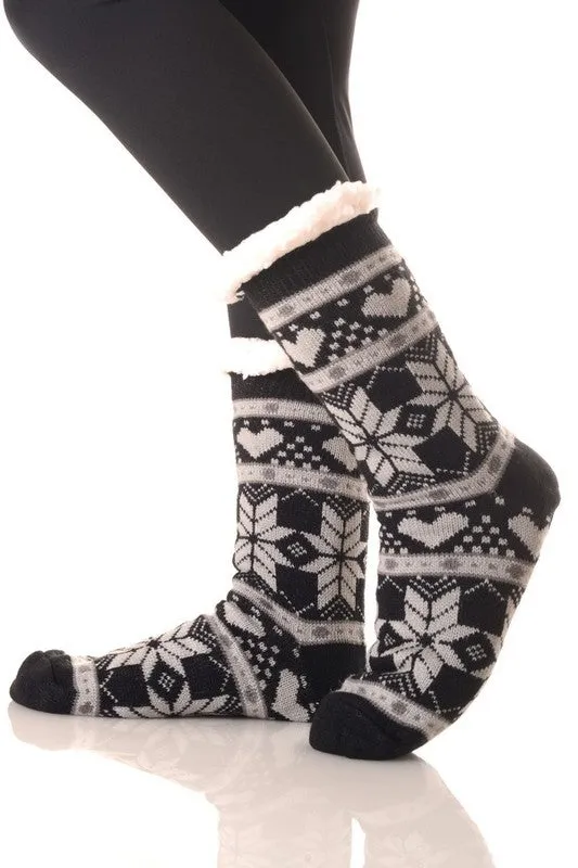 Sherpa Lined Slipper Socks (30 print options!)