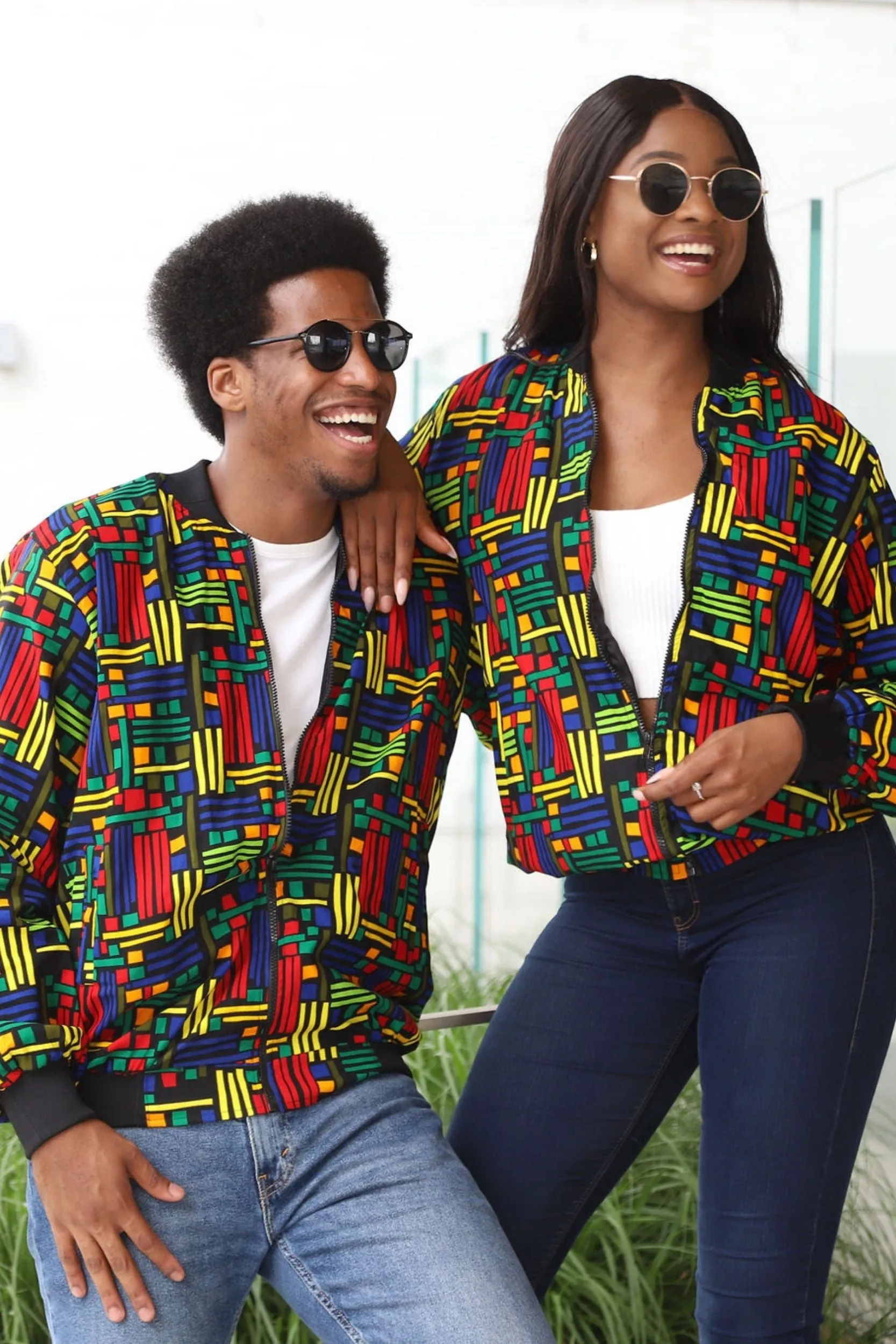 UZI African Print Unisex Bomber Jacket