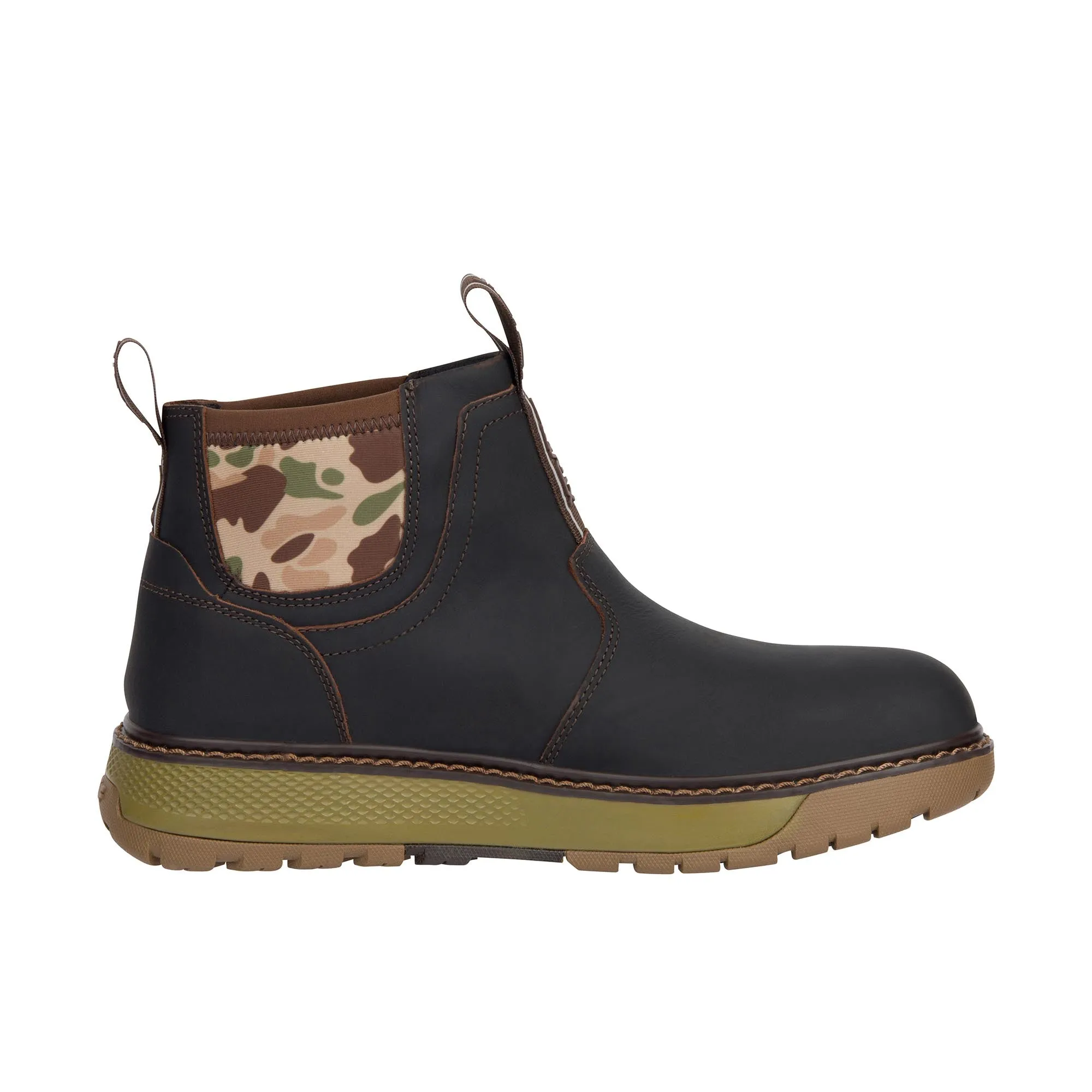 Xtratuf Bristol Bay Leather Chelsea Boot Dark Brown Camo