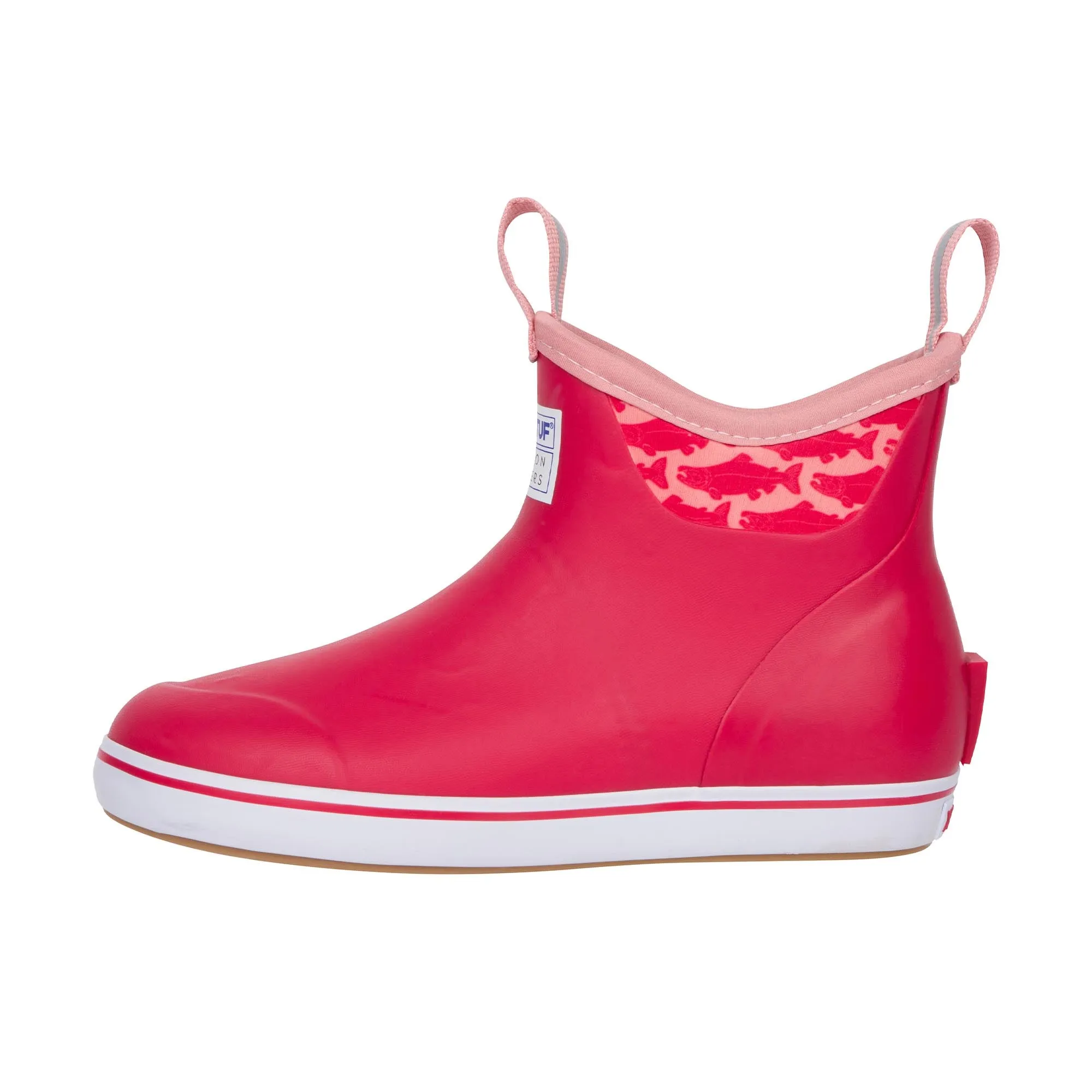 Xtratuf Womens Ankle Deck Salmon Sister Red Sockeye Salmon