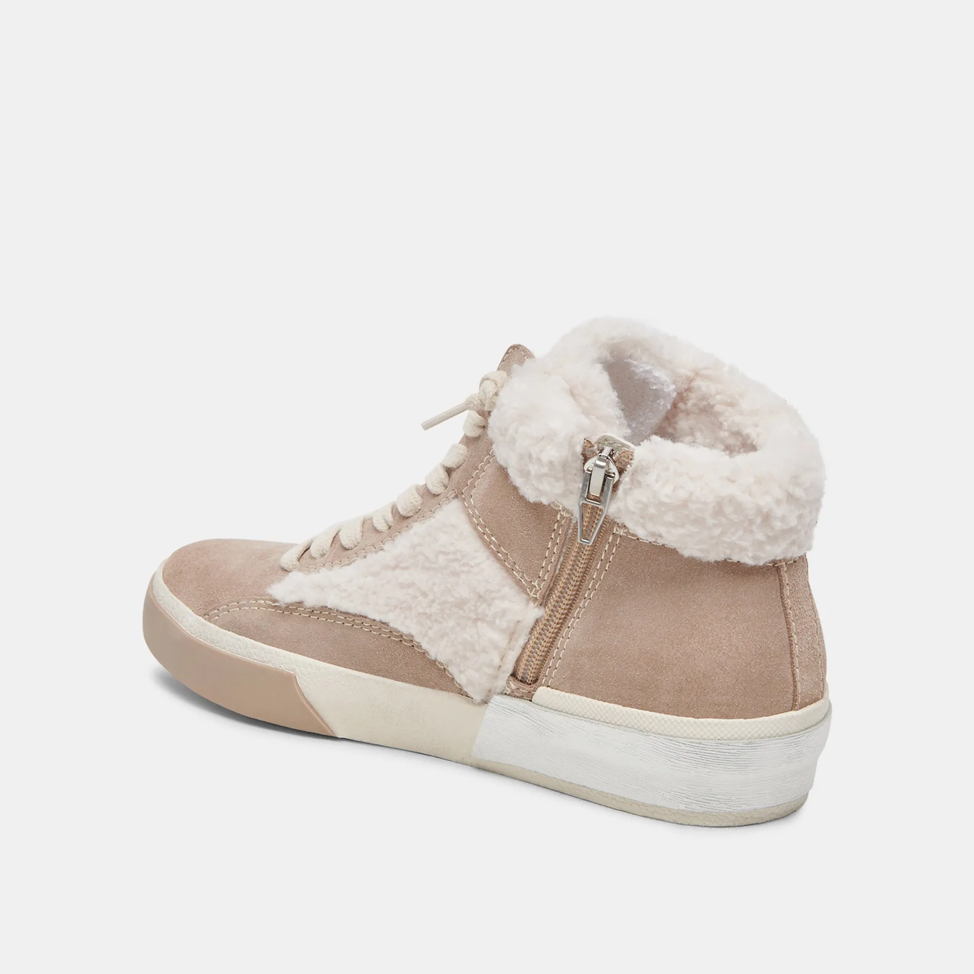 ZILVIA PLUSH SNEAKERS TAUPE MULTI SUEDE